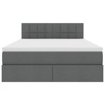 vidaXL Lit avec rangement et LED Gris foncé 140 x 190 cm Polyester