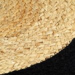 Vidaxl napperons 4 pièces naturel et noir 38 cm jute et coton