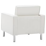 vidaXL Fauteuil blanc similicuir