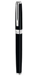 WATERMAN Exception stylo plume fin, noir, attributs plaqué argent, plume moyenne 18K, en écrin