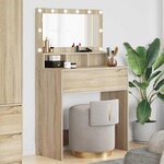vidaXL Tables de maquillage pour chambre avec tiroir Chêne Sonoma