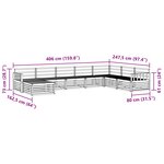 vidaXL Ensemble de canapés d'extérieur 8 Pièces Naturel