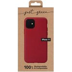 JUST GREEN Coque Bio pour iPhone 11 Rouge