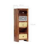 vidaXL Armoire latérale 40x30x110 cm Bois solide