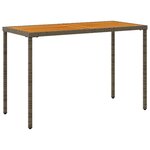 vidaXL Table de jardin avec dessus en bois d'acacia gris 115x54x74 cm
