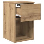 vidaXL Armoire de lit Chêne artisanal 29 x 31 5 x 49 cm