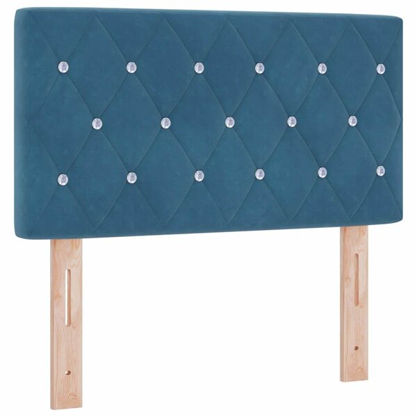 vidaXL Tête de lit LED avec bandes LED Bleu foncé 80 cm Velours