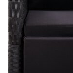 vidaXL Ensemble à manger de jardin 11 Pièces coussins noir résine tressée