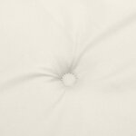 vidaXL Coussins de chaise à dossier bas lot de 2 crème mélangé tissu