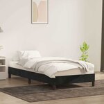 vidaXL Cadre de lit sans matelas noir 100x210 cm velours