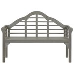 vidaXL Banc de jardin avec coussin 135 cm Bois d'acacia massif Gris