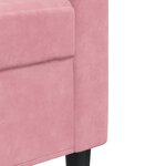 vidaXL Ensemble de canapés 3Pièces et coussins et traversins rose velours