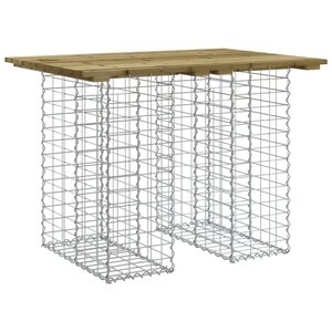 vidaXL Banc de jardin design gabion 100x70x72 cm bois de pin imprégné