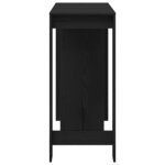 vidaXL Table de bar Chêne noir 124 x 46 x 103.5 cm Bois d'ingénierie