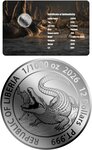 Pièce de monnaie en Platine 12 Dollars g 0.031 (1/1000 oz) Millésime 2026 DEMON CROCODILE 1/1000 (PRÉCOMMANDE)