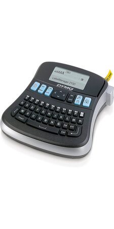 DYMO LabelManager 210D  Etiqueteuse portable + Cassette d’étiquettes de démarrage D1  noir sur blanc  12mm x 3m  clavier AZERTY (EU)