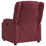 vidaXL Fauteuil inclinable électrique Rouge bordeaux Tissu