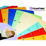 Pack 6 chemises de Classement Perforées Gris Naturel SMARTFOLDER