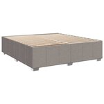 vidaXL Sommier à lattes de lit avec matelas Taupe 200x200 cm Tissu