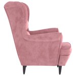 vidaXL Fauteuil rose velours