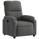 vidaXL Fauteuil inclinable gris foncé tissu microfibre