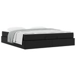 vidaXL Cadre de lit avec matelas avec matelas 2 Pièces Noir PVC