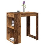 vidaXL Table de bar vieux bois 102x70x103 5 cm bois d'ingénierie