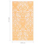 vidaXL Tapis d'extérieur Orange et blanc 190x290 cm PP