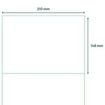 rillprint Étiquettes autocollantes 210x148 mm 1000 feuilles Blanc