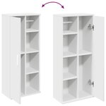vidaXL Meuble de salle de bain avec porte-rouleau blanc 39x22x90 cm
