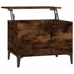 vidaXL Table basse Chêne fumé 60x44 5x45 cm Bois d'ingénierie
