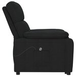 vidaXL Fauteuil inclinable électrique Noir Tissu