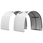vidaXL Tunnel de lit 2 pc Blanc Polyester
