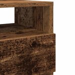 vidaXL Table de chevet avec 2 tiroirs vieux bois 40x33x60 cm