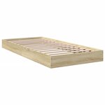 vidaXL Cadre de lit chêne sonoma 90x200 cm bois d'ingénierie