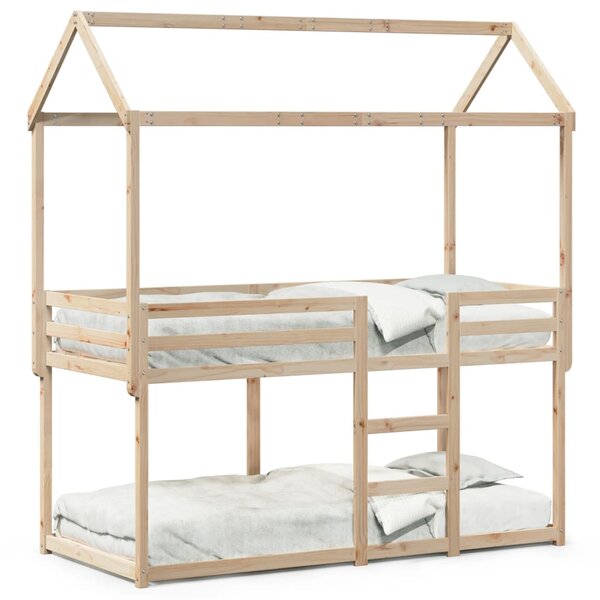 vidaXL Lit superposé sans matelas 75x190 cm bois de pin massif
