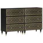 vidaXL Armoires latérales 2 Pièces 60x33x75 cm bois massif de manguier