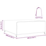 vidaXL Housse pour mobilier d'extérieur Noir 200 x 200 x 90 cm 600D