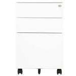 vidaXL Classeur mobile Blanc 39x45x60 cm Acier