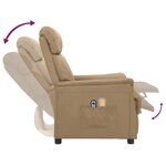 vidaXL Fauteuil de massage électrique Cappuccino Similicuir