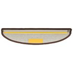vidaXL Tapis d'escalier 30 pièces 56 x 17 x 3 cm marron café demi-rond