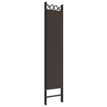 vidaXL Cloison de séparation 5 panneaux Marron 200x200 cm Tissu