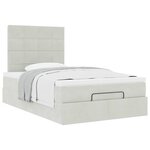 vidaXL Cadre de lit ottoman et matelas gris clair 120x200 cm velours