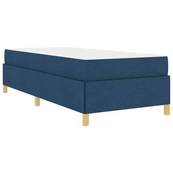 vidaXL Lit à ressorts avec matelas Bleu et Blanc 100 x 200 cm Mousse