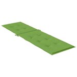 vidaXL Coussin de chaise longue vert mélangé (75+105) x 50 x 4 cm tissu