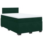 vidaXL Sommier à lattes de lit avec matelas vert foncé 120x190 cm