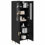 vidaXL Haut Armoire Chêne noir 69 5 x 34 x 180 cm