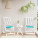 vidaXL Coussins de chaise de jardin lot de 2 turquoise 50x50x4cm tissu