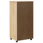 vidaXL Cabinet Roulant avec Tiroirs avec roue MOSS Vernis transparent
