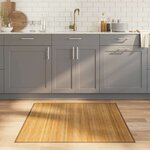 vidaXL Tapis carré naturel 100x100 cm bambou